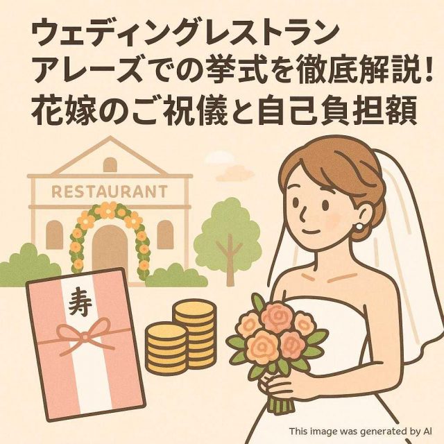 ウェディングレストランアレーズでの挙式を徹底解説！花嫁のご祝儀と自己負担額