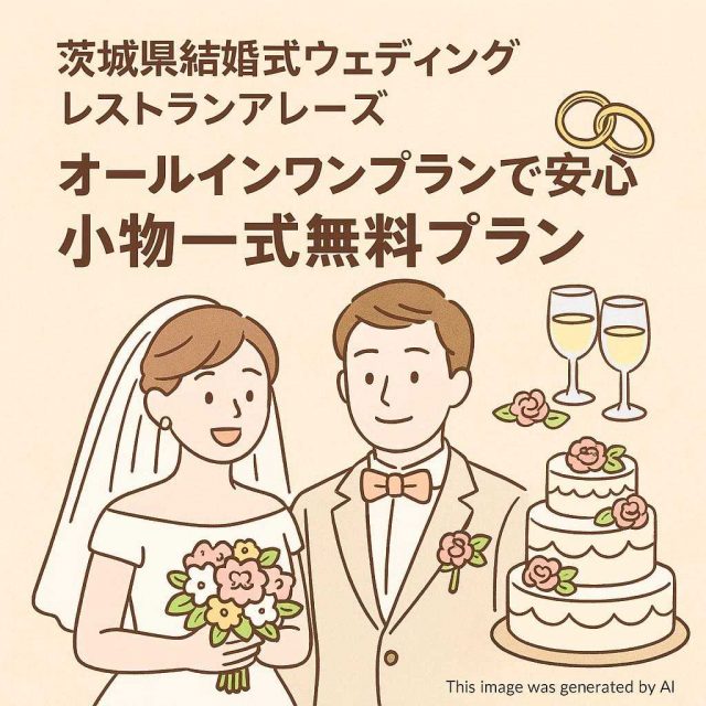 茨城県結婚式ウェディングレストランアレーズ オールインワンプランで安心・小物一式無料プラン