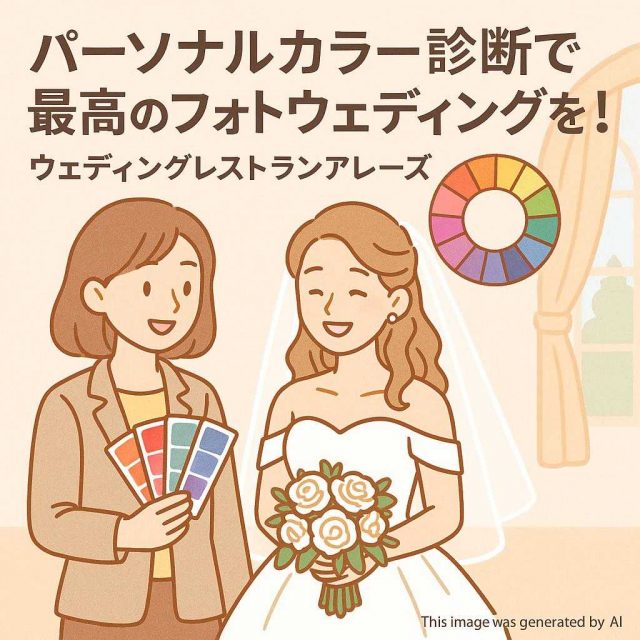 パーソナルカラー診断で最高のフォトウェディングを！ウェディングレストランアレーズ