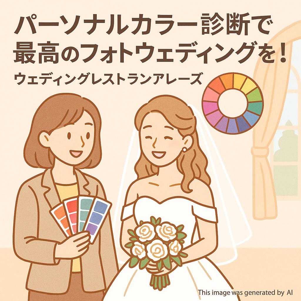 パーソナルカラー診断で最高のフォトウェディングを！ウェディングレストランアレーズ