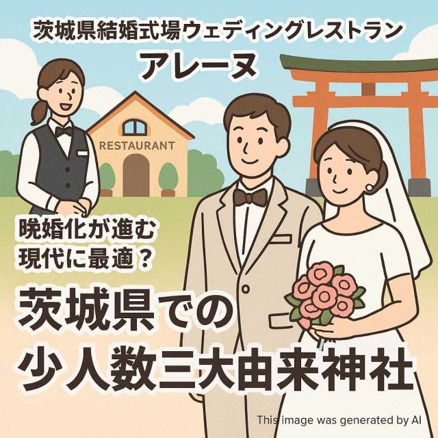 茨城県結婚式場ウェディングレストランアレーズ 晩婚化が進む現代に最適？茨城県での少人数三大由来神社式