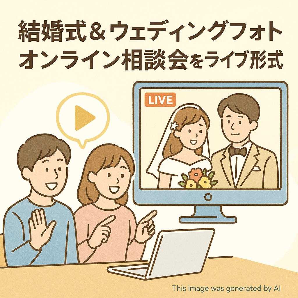 結婚式＆ウェディングフォト 「オンライン相談会」をライブ形式