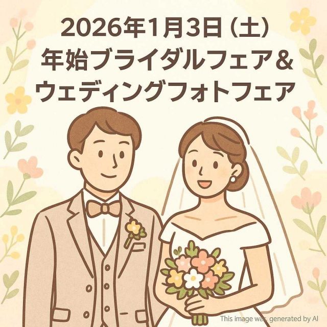 ２０２６年1月3日（土）年始ブライダルフェア＆ウェディングフォトフェア