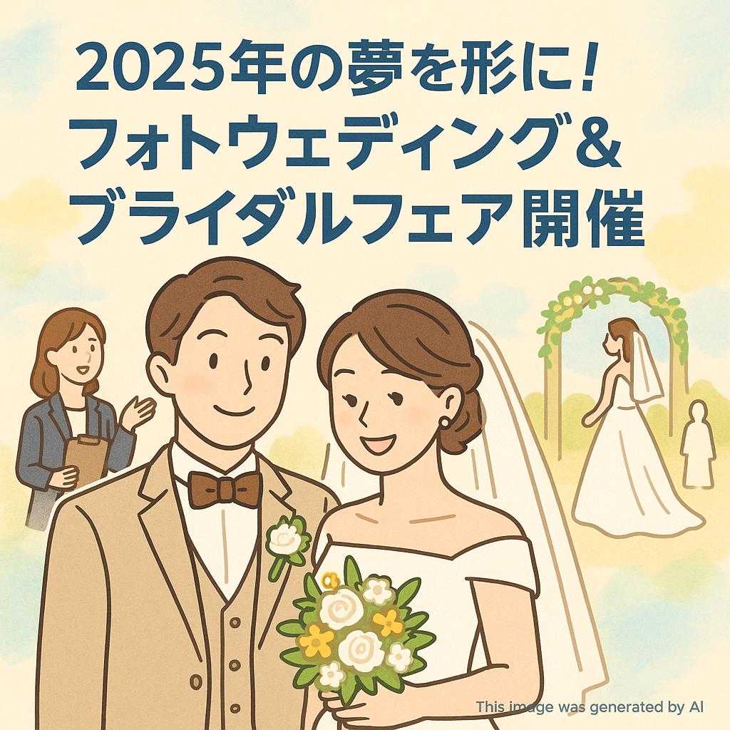 2025年の夢を形に！フォトウェディング＆ブライダルフェア開催