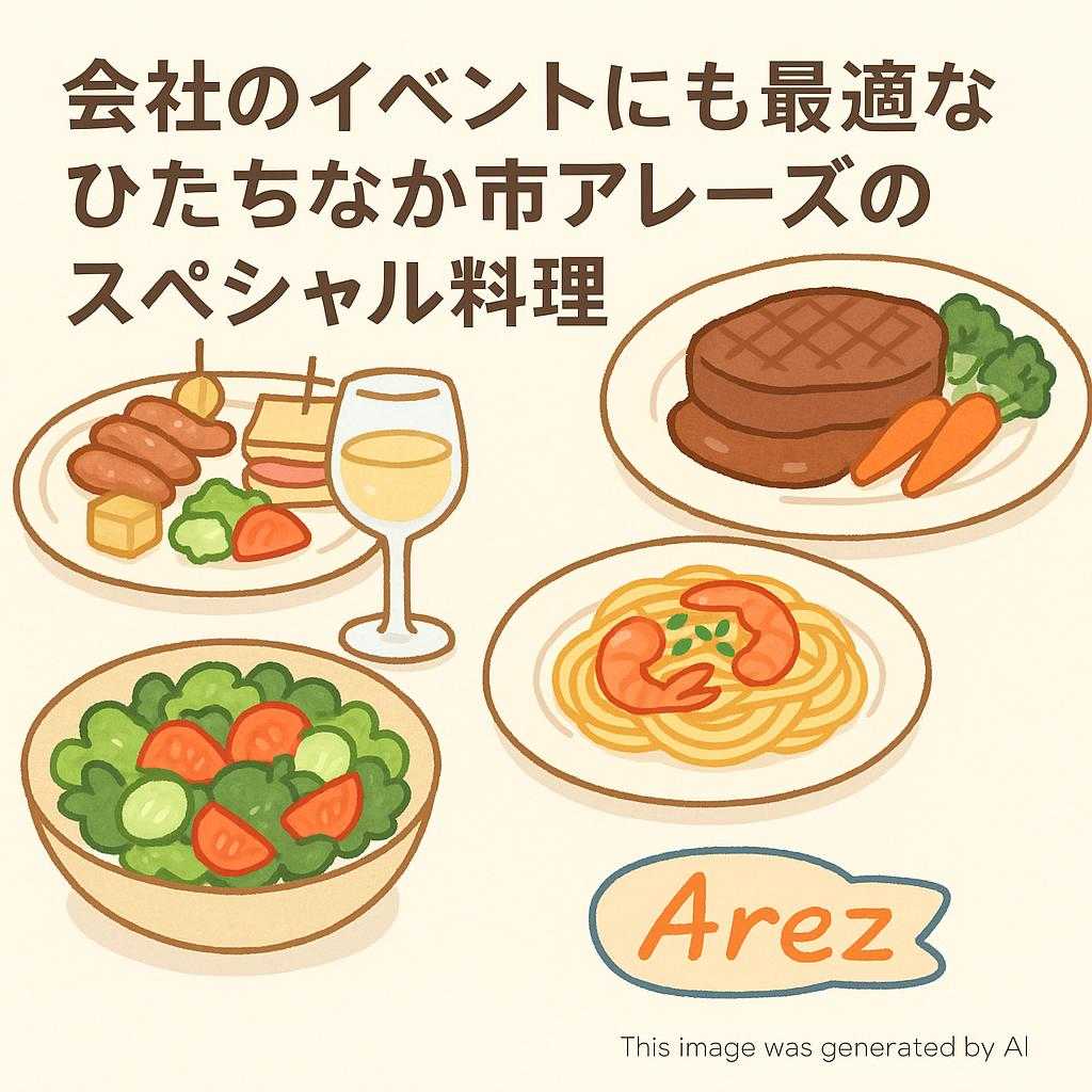 会社のイベントにも最適なひたちなか市アレーズのスペシャル料理