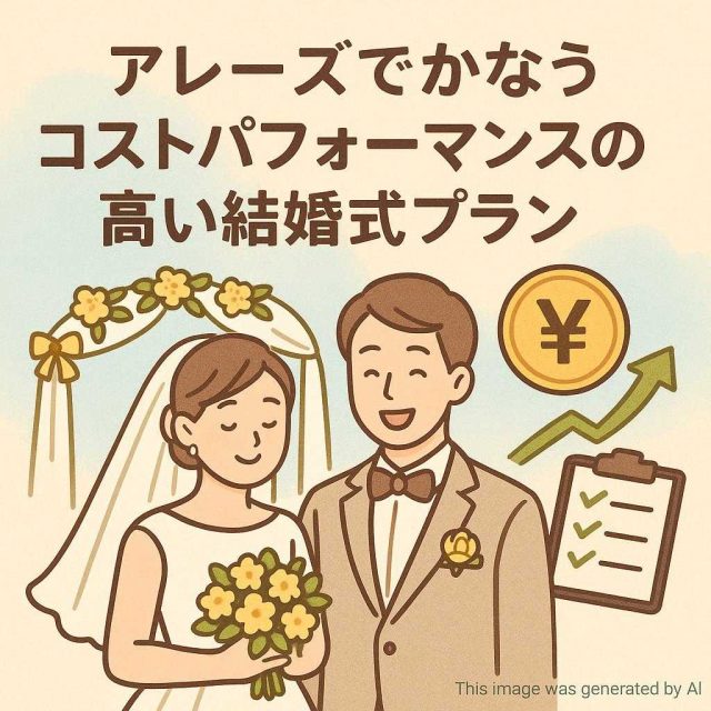 アレーズでかなう コストパフォーマンスの高い結婚式プラン