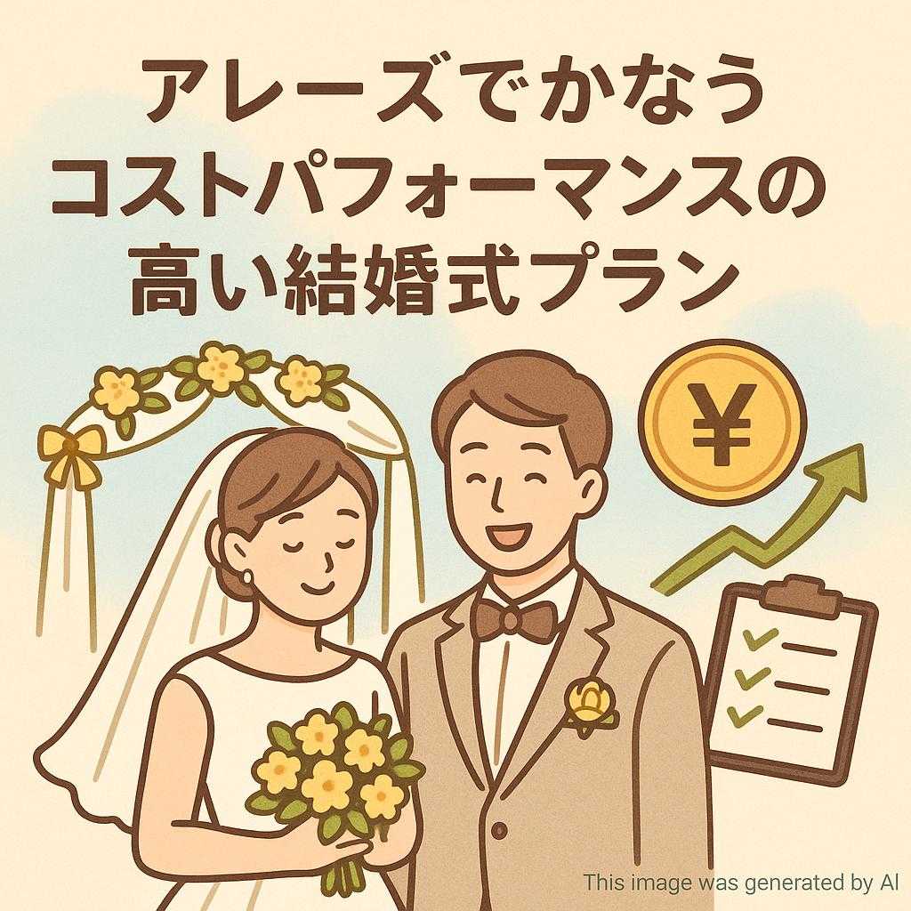 アレーズでかなう コストパフォーマンスの高い結婚式プラン