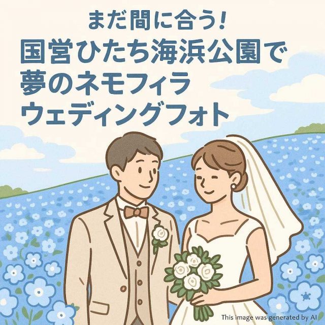 まだ間に合う！国営ひたち海浜公園で夢のネモフィラウェディングフォト