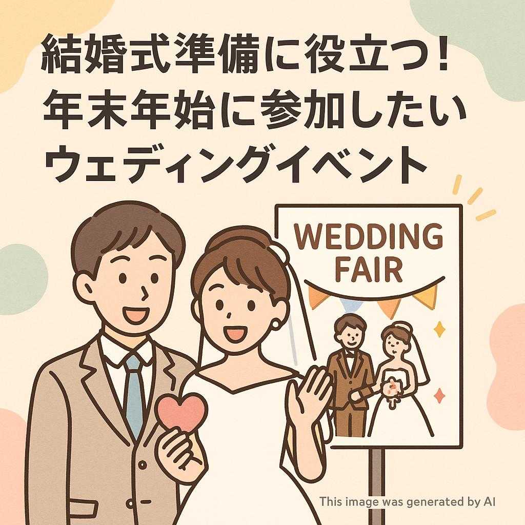 結婚式準備に役立つ！年末年始に参加したいウェディングイベント