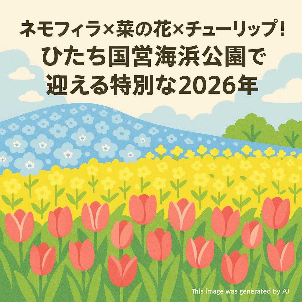 ネモフィラ×菜の花×チューリップ！ひたち国営海浜公園で迎える特別な2026年