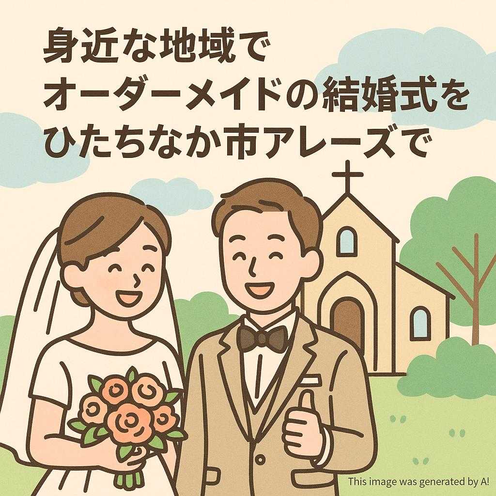 身近な地域でオーダーメイドの結婚式をひたちなか市アレーズで