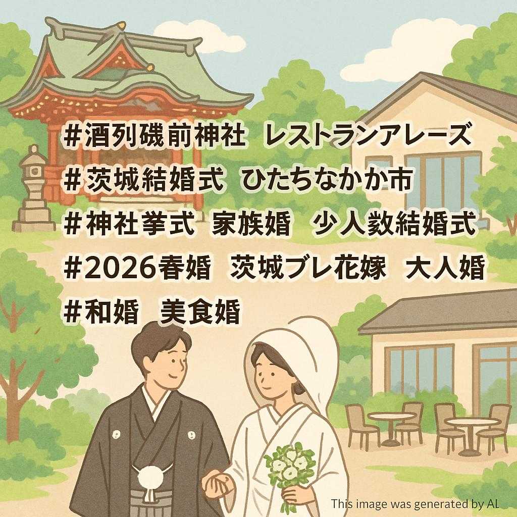 #酒列磯前神社 #レストランアレーズ #茨城結婚式 #ひたちなか市 #神社挙式 #家族婚 #少人数結婚式 #2026春婚 #茨城プレ花嫁 #大人婚 #和婚 #美食婚