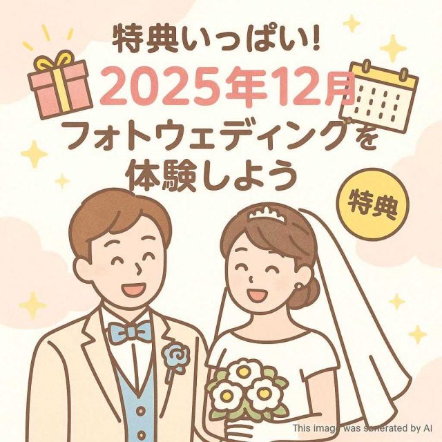 特典いっぱい！2025年12月のフォトウェディングを体験しよう