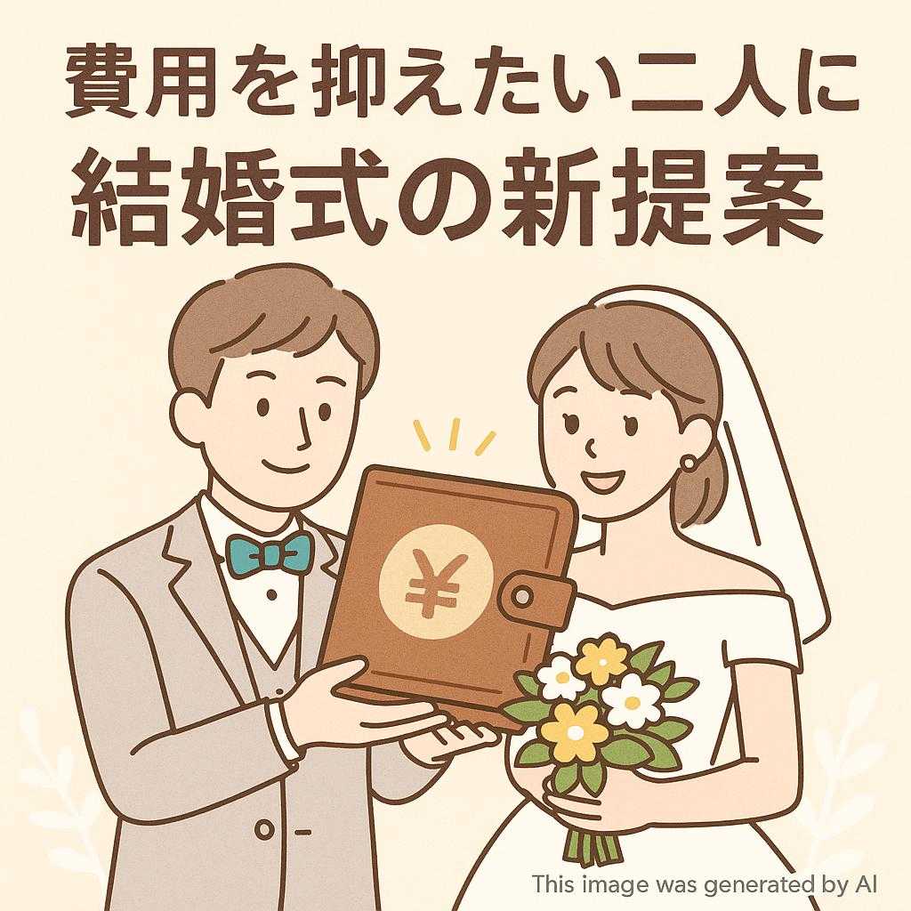 費用を抑えたい二人に 結婚式の新提案