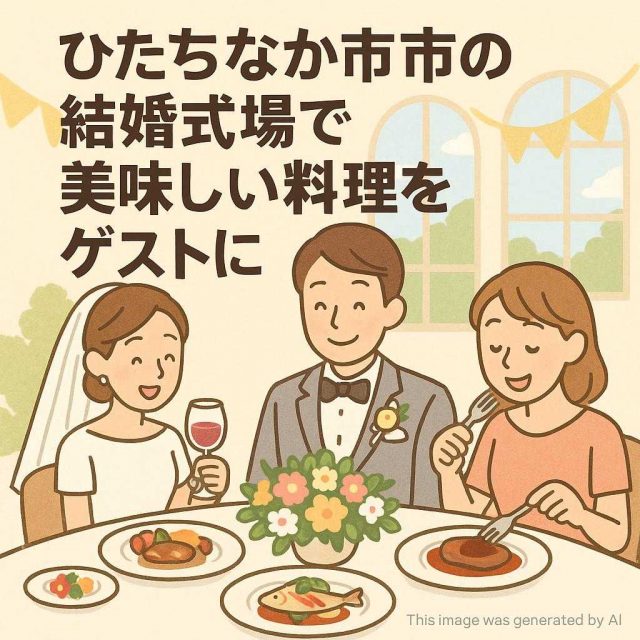 ひたちなか市の結婚式場で美味しい料理をゲストに