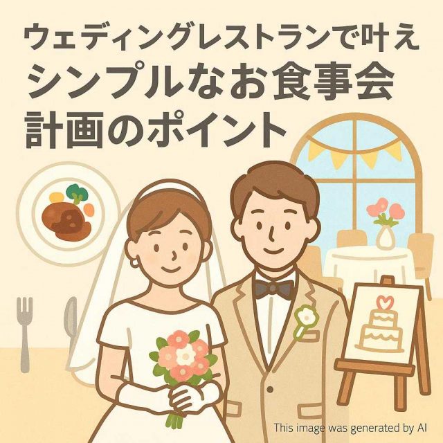 ウェディングレストランで叶えるシンプルなお食事会計画のポイント