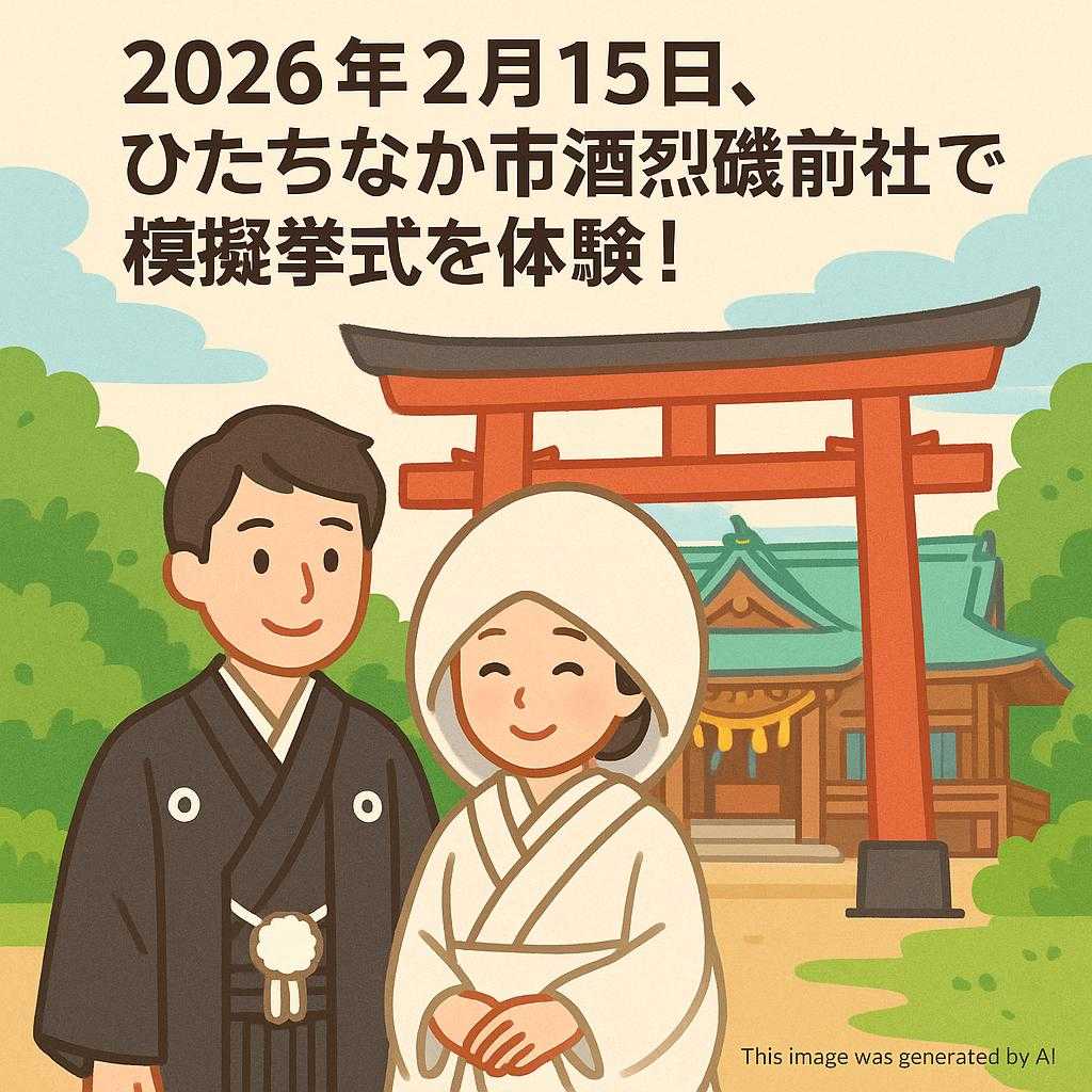 2026年2月15日、ひたちなか市酒列磯前神社で模擬挙式を体験！