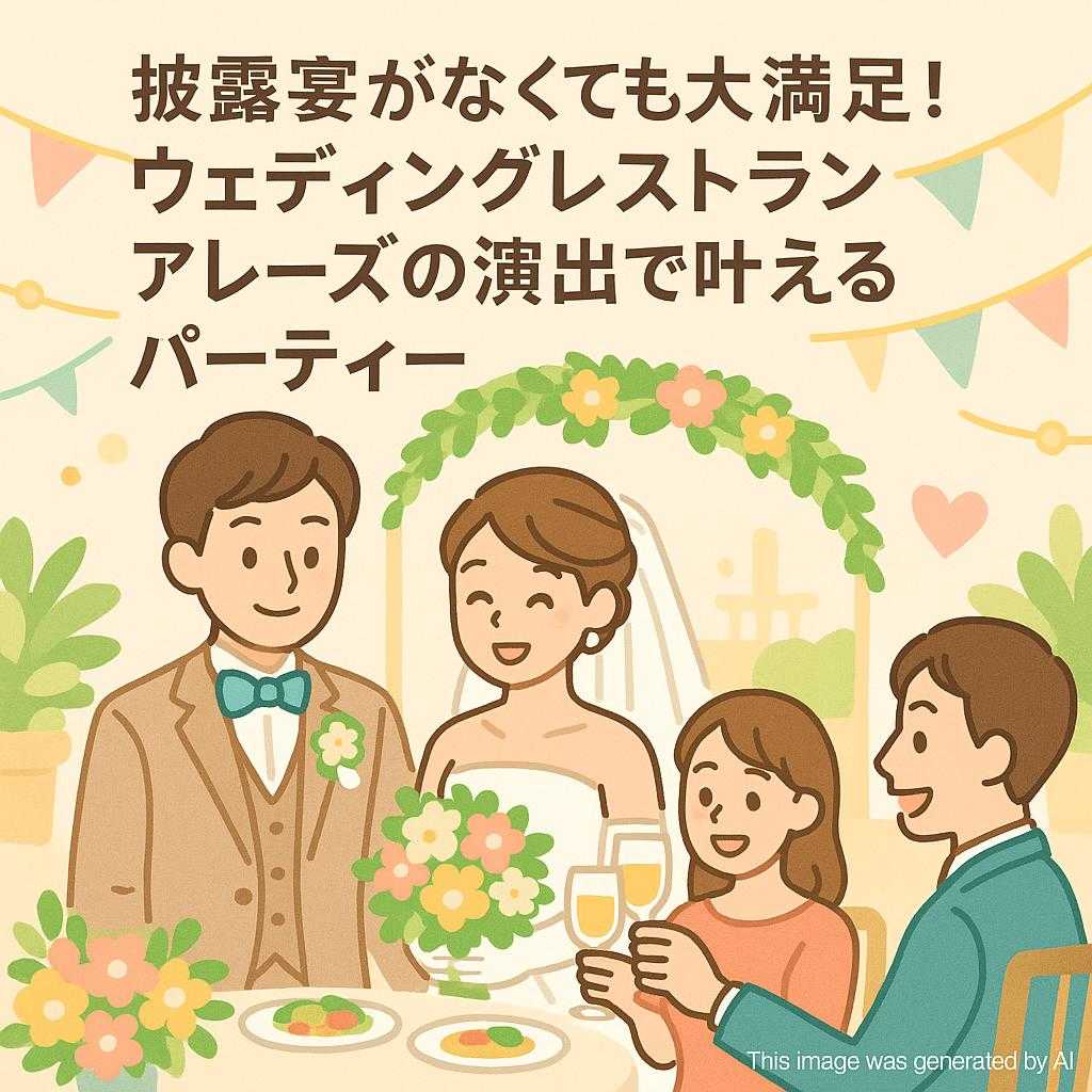 披露宴がなくても大満足！ウェディングレストラン アレーズの演出で叶えるパーティー
