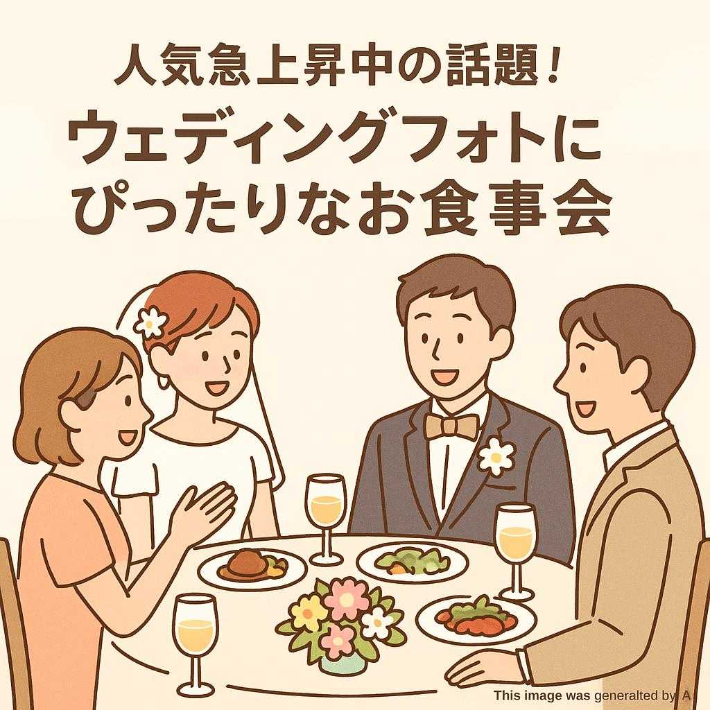 人気急上昇中の話題！ウェディングフォトにぴったりなお食事会