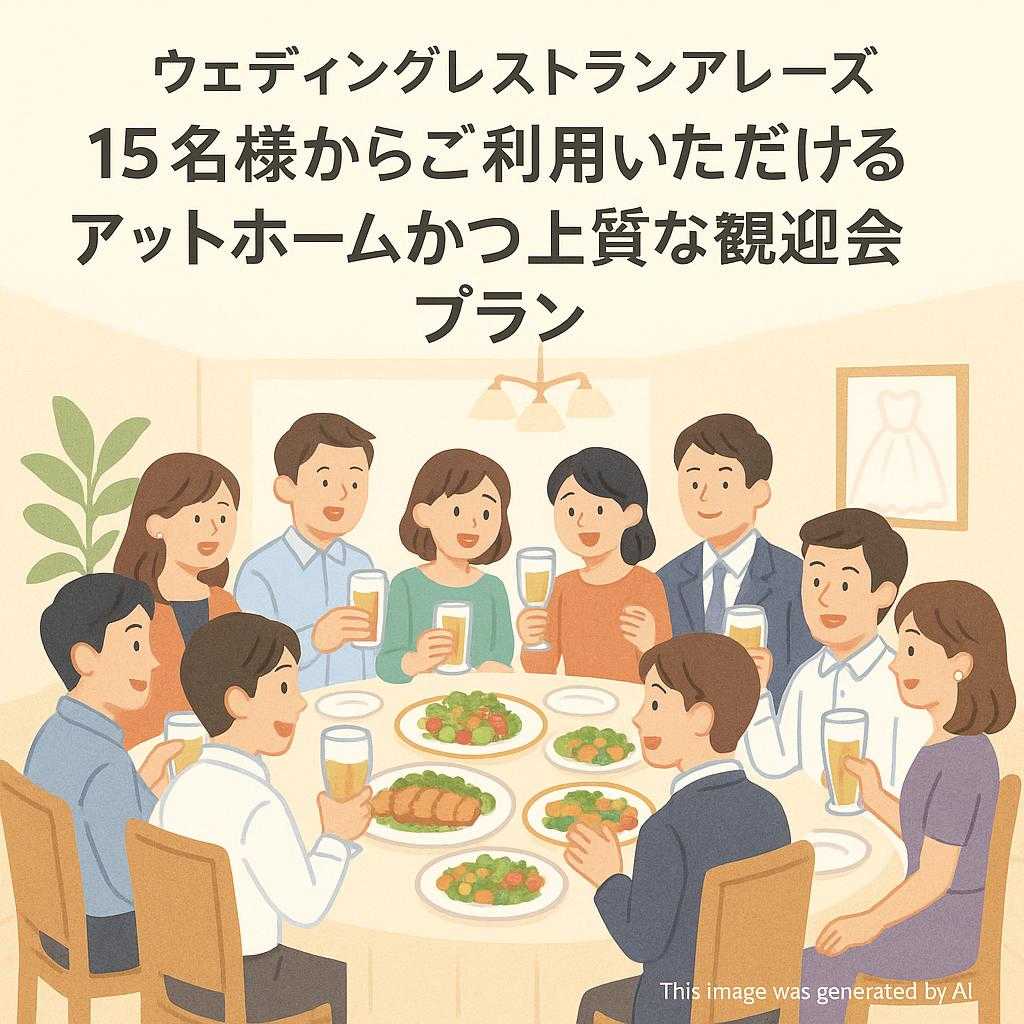 ウェディングレストランアレーズ 15名様からご利用いただけるアットホームかつ上質な歓送迎会プラン