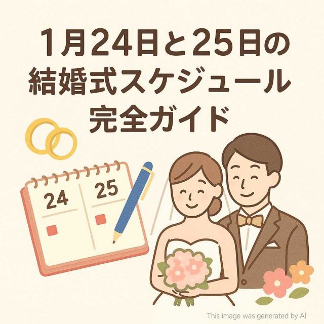 1月24日と25日の結婚式スケジュール完全ガイド