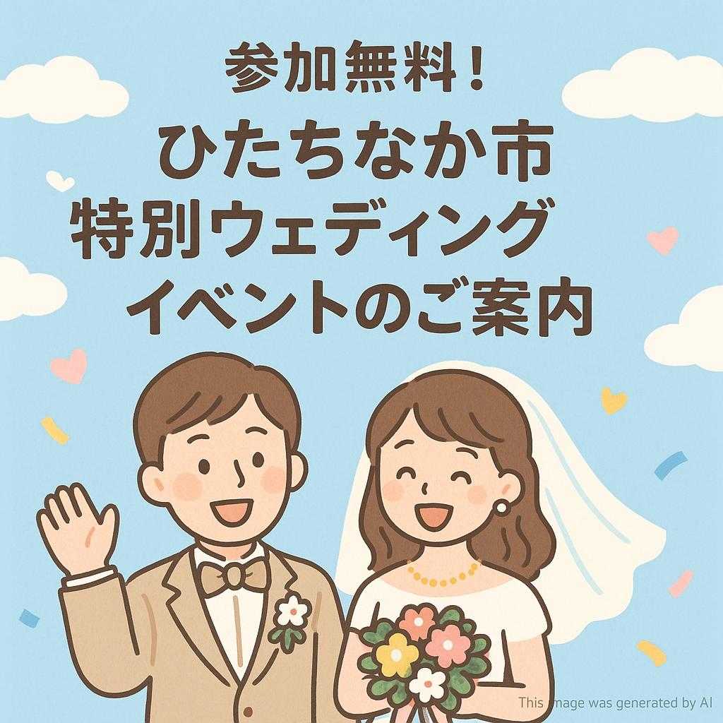 参加無料！ひたちなか市特別ウェディングイベントのご案内