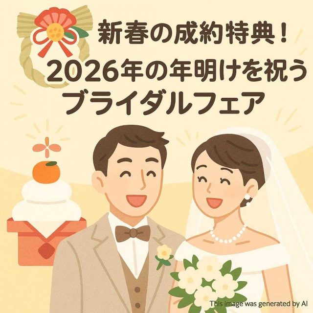 新春の成約特典！2026年の年明けを祝うブライダルフェア