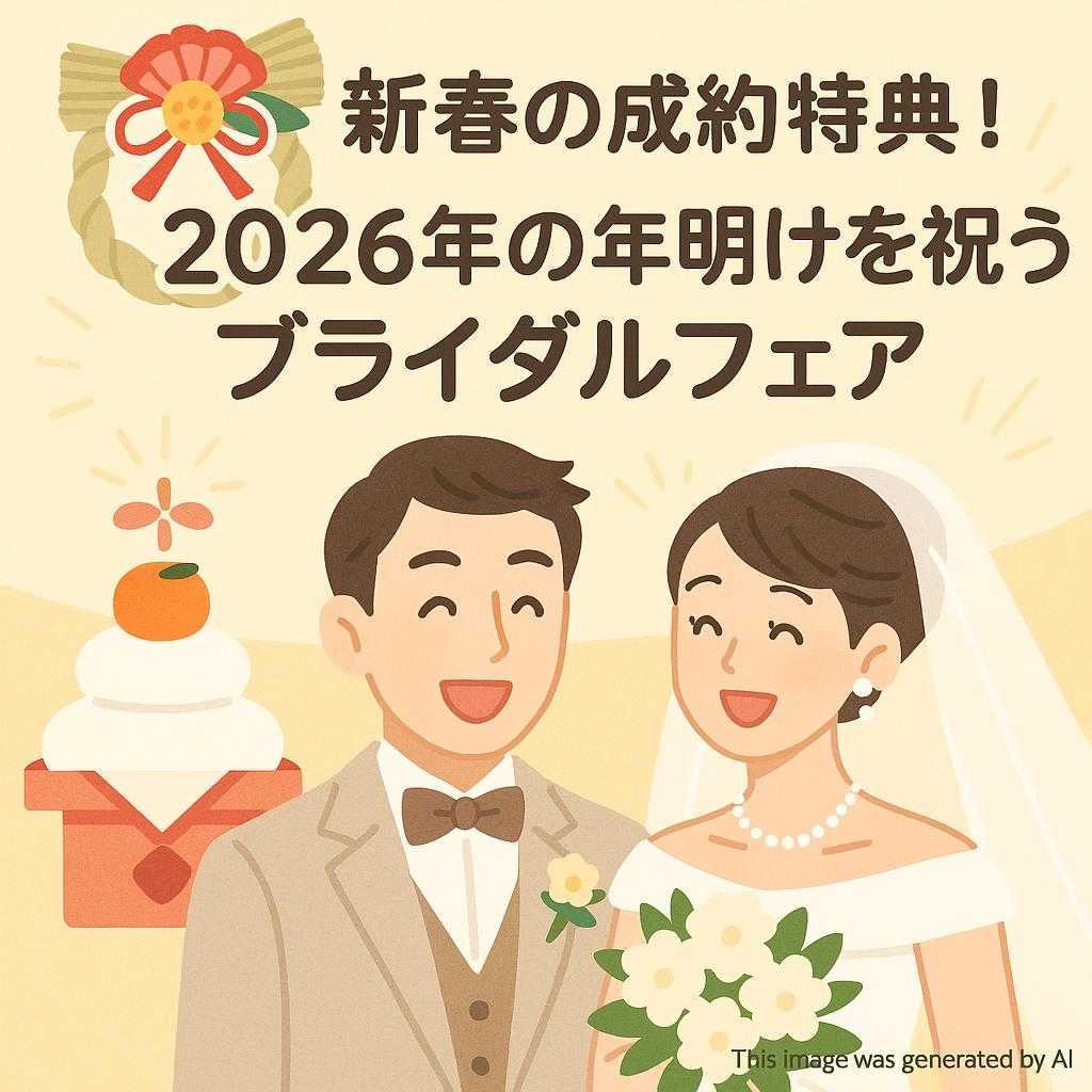 新春の成約特典！2026年の年明けを祝うブライダルフェア