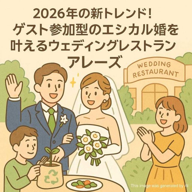 2026年の新トレンド！ゲスト参加型のエシカル婚を叶えるウェディングレストラン アレーズ