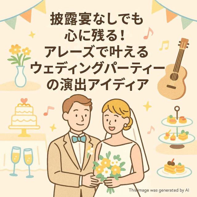 披露宴なしでも心に残る！アレーズで叶えるウェディングパーティーの演出アイディア