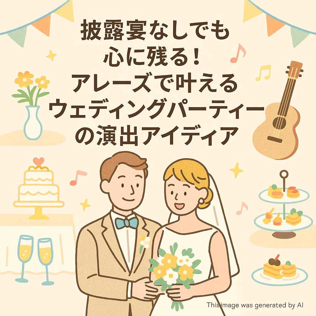 披露宴なしでも心に残る!アレーズで叶えるウェディングパーティーの演出アイディア