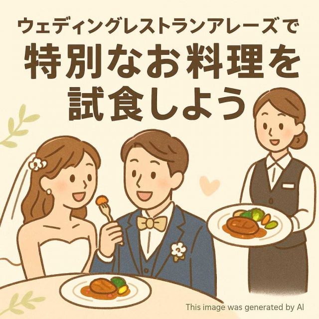 ウェディングレストランアレーズで特別なお料理を試食しよう