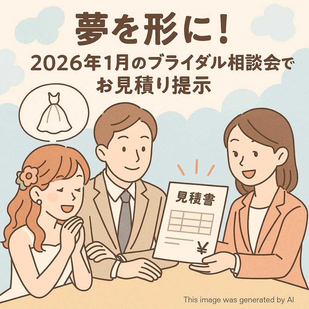 夢を形に!2026年1月のブライダル相談会でお見積り提示