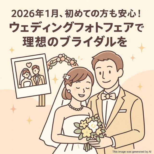 2026年1月、初めての方も安心！ウェディングフォトフェアで理想のブライダルを