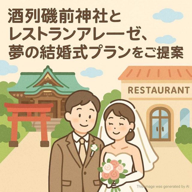 酒列磯前神社とレストランアレーズ、夢の結婚式プランをご提案