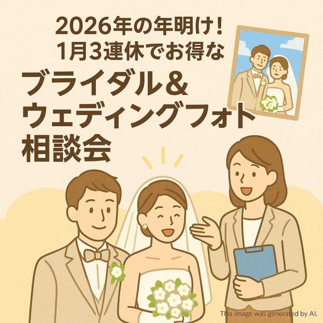 2026年の年明け！１月３連休でお得なブライダル＆ウェディングフォト相談会
