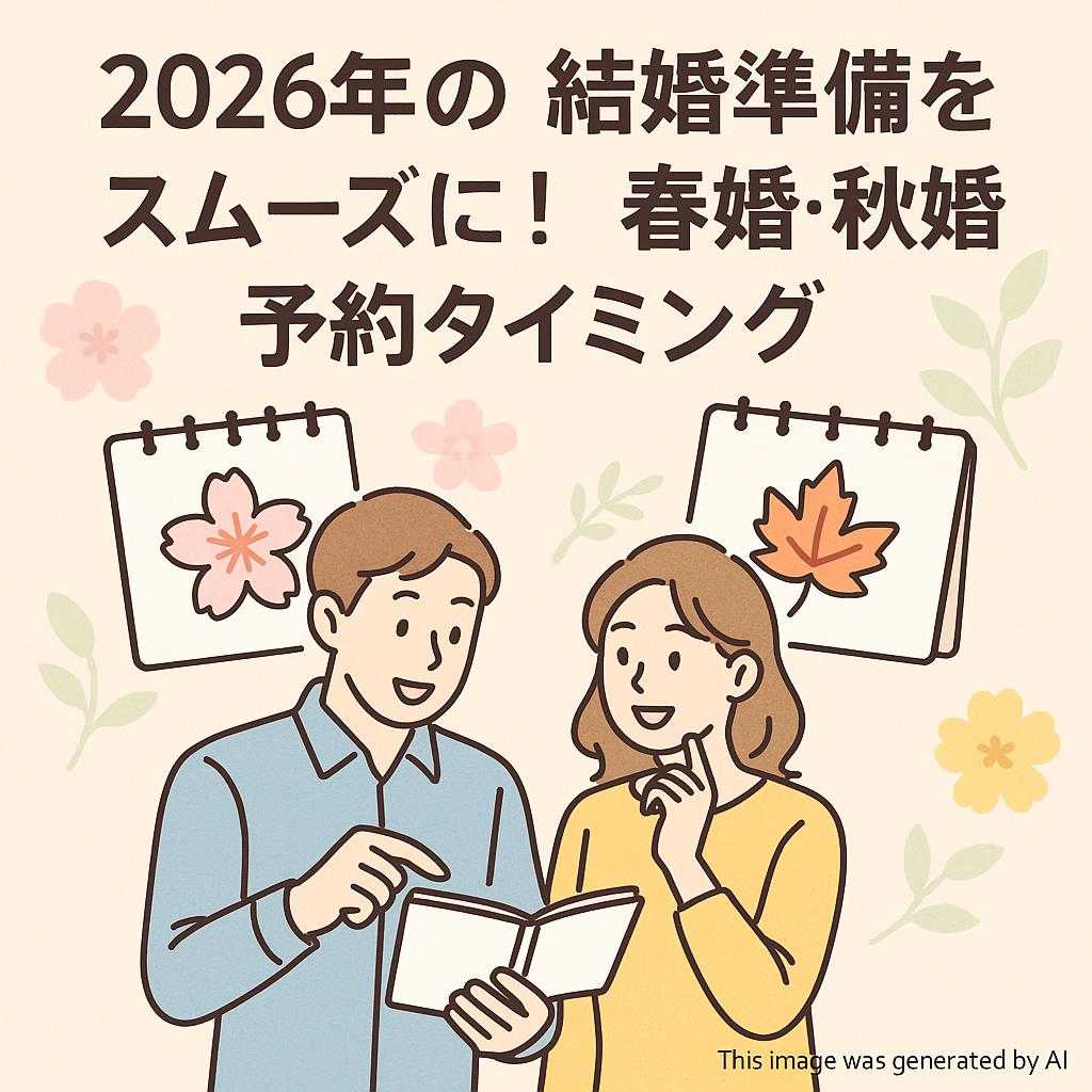 2026年の結婚準備をスムーズに！春婚・秋婚の予約タイミング
