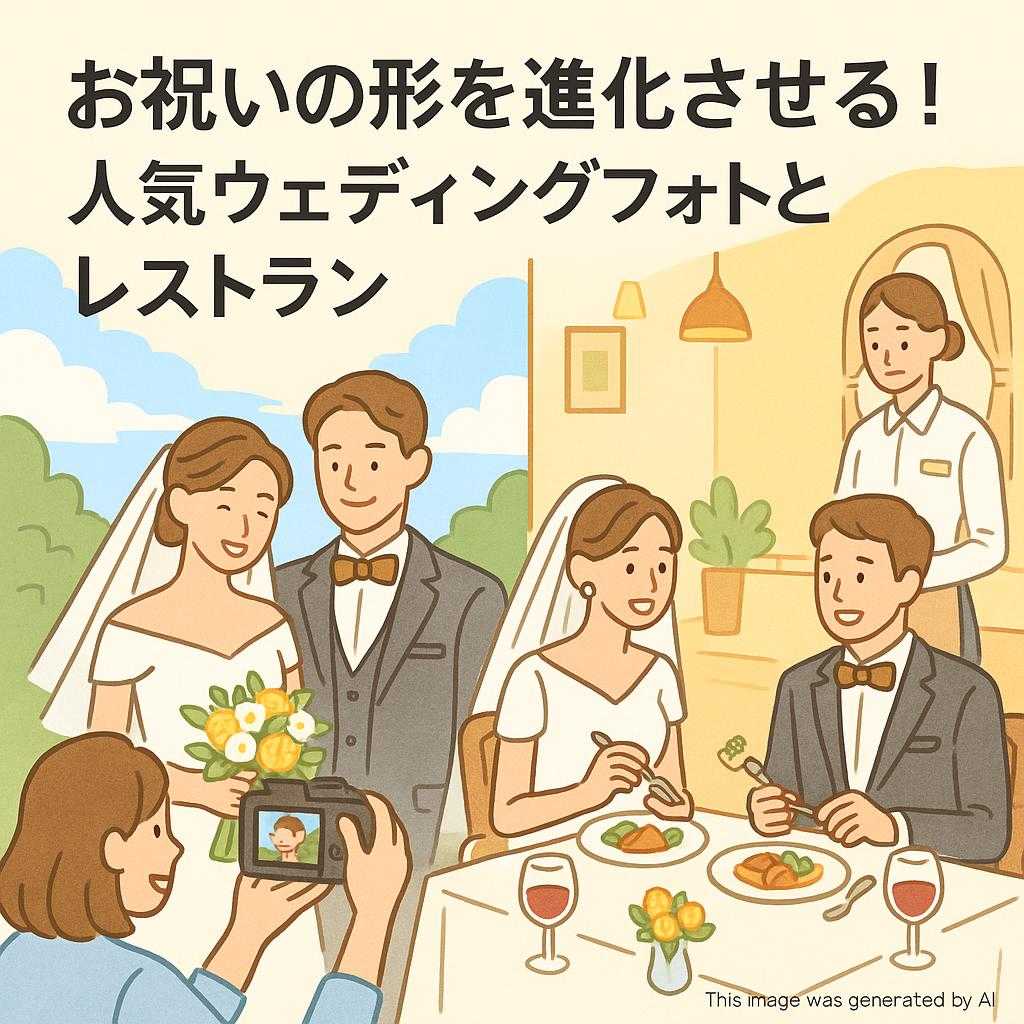 お祝いの形を進化させる!人気ウェディングフォトとレストラン