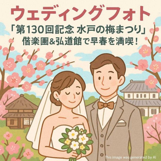 ウェディングフォト「第130回記念 水戸の梅まつり」 偕楽園&弘道館で早春を満喫！