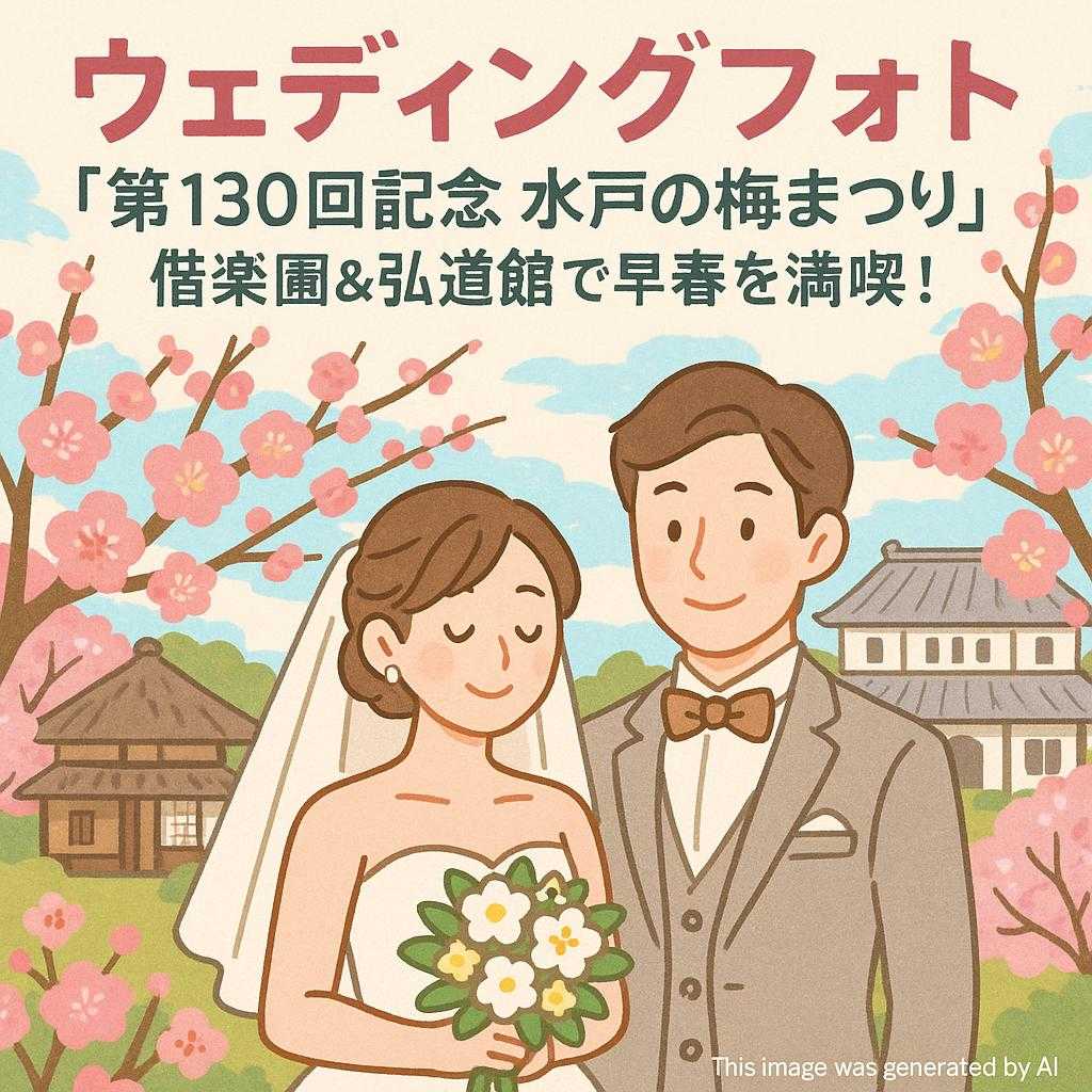 ウェディングフォト「第130回記念 水戸の梅まつり」 偕楽園&弘道館で早春を満喫！