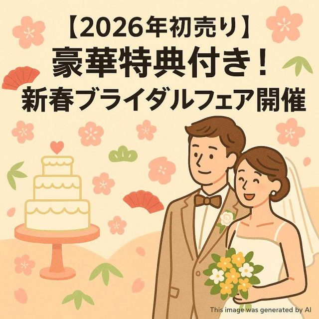 【2026年初売り】豪華特典付き！新春ブライダルフェア開催