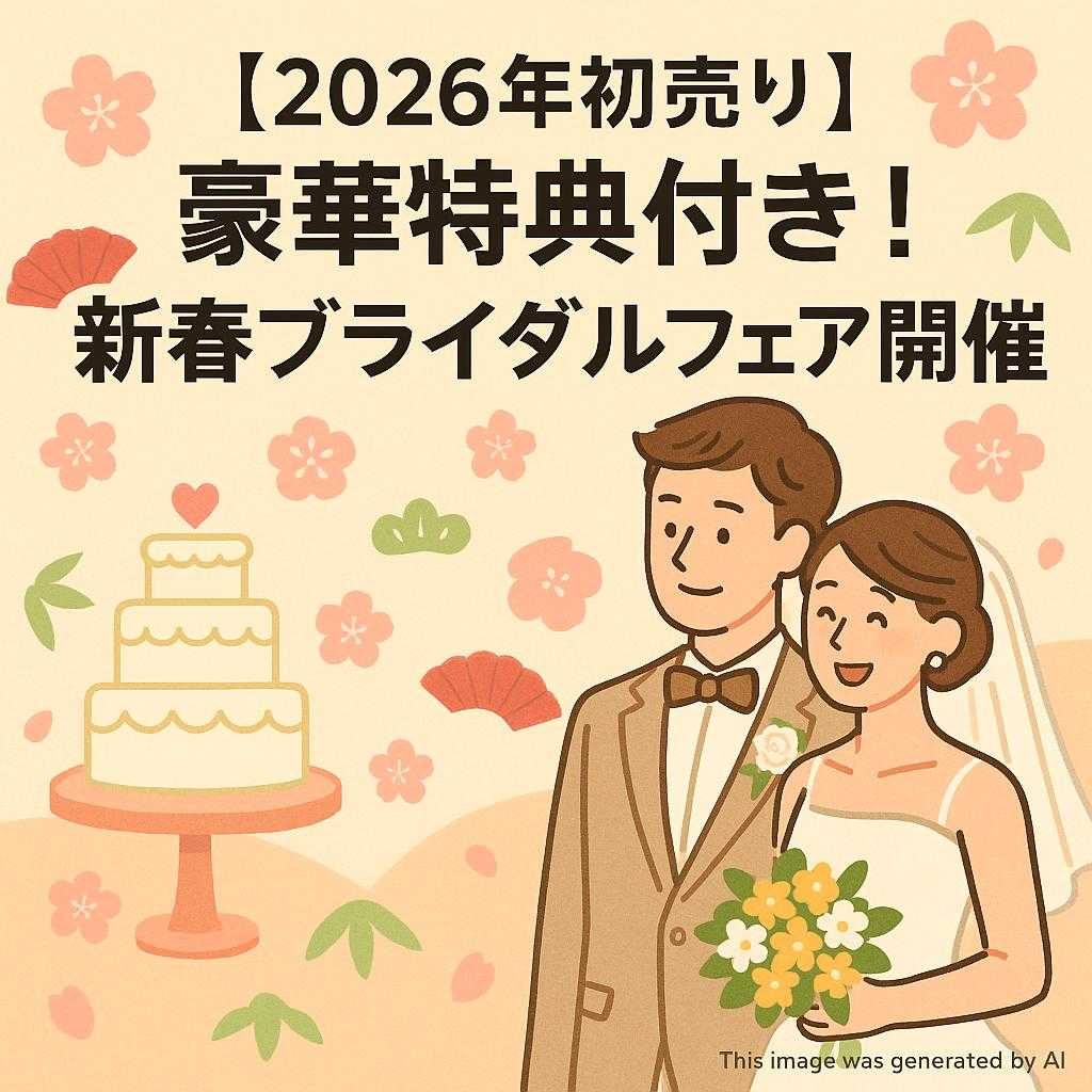 【2026年初売り】豪華特典付き！新春ブライダルフェア開催