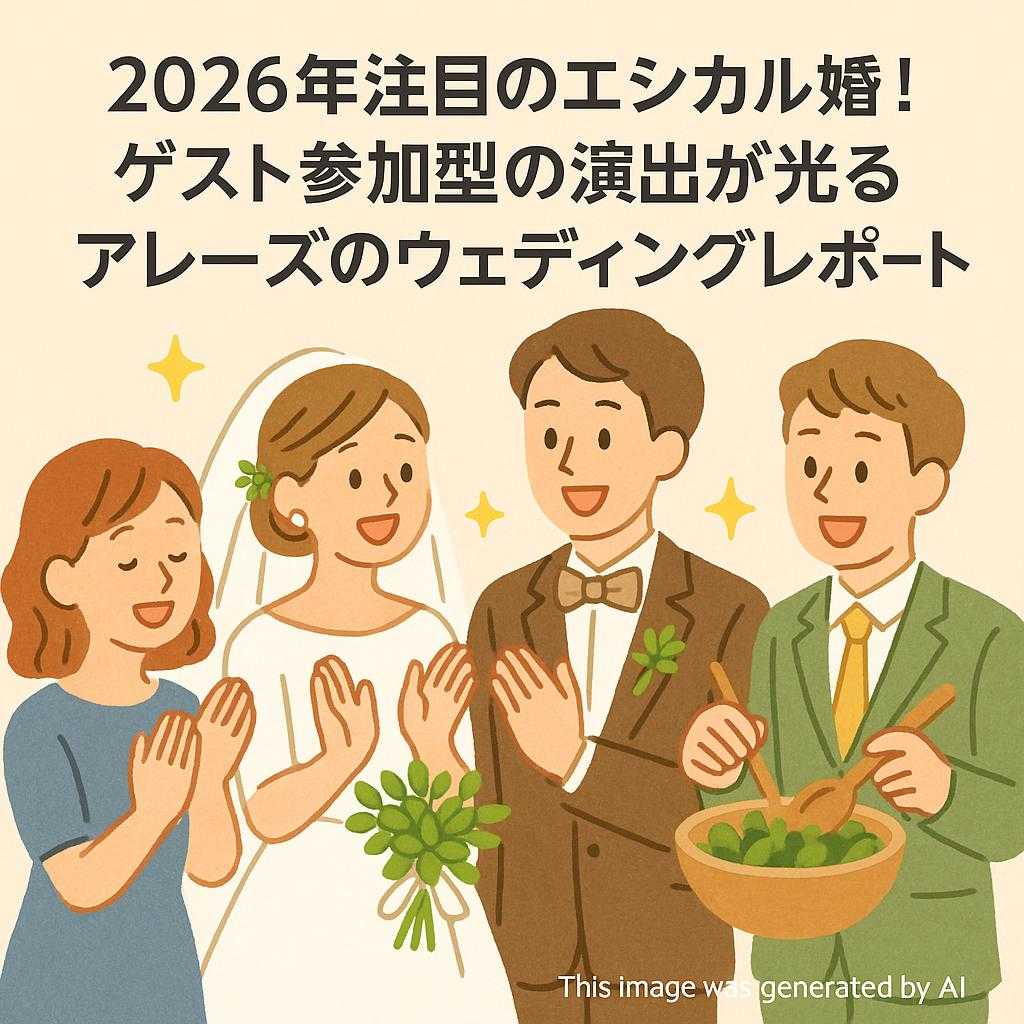 2026年注目のエシカル婚！ゲスト参加型の演出が光るアレーズのウェディングレポート