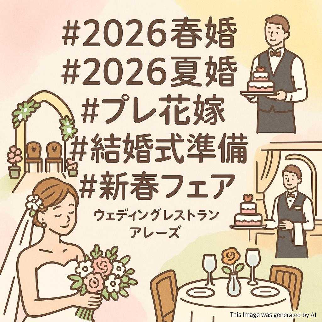 #2026春婚 #2026夏婚 #プレ花嫁 #結婚式準備 #新春フェア #ウェディングレストランアレーズ