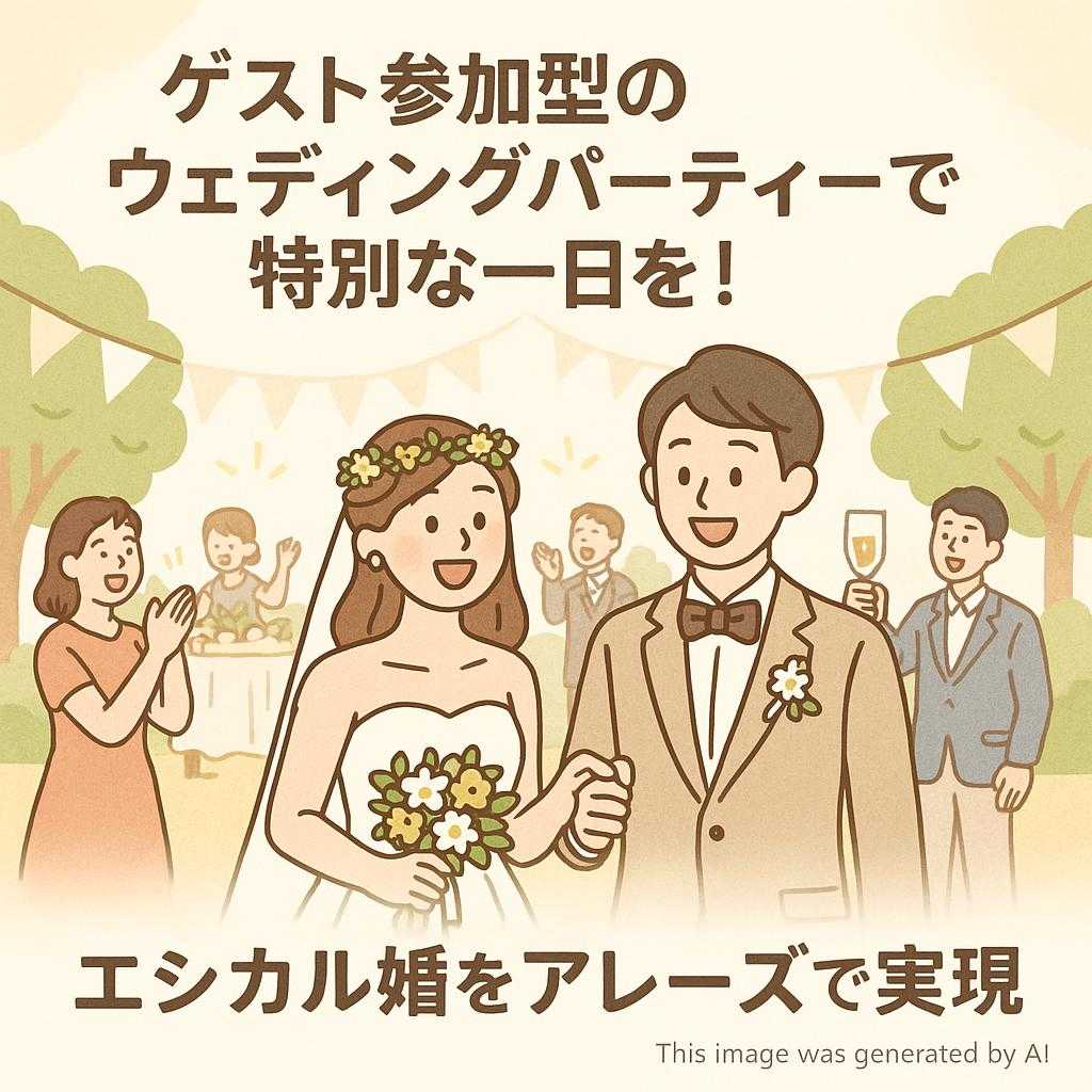 ゲスト参加型のウェディングパーティーで特別な一日を！エシカル婚をアレーズで実現