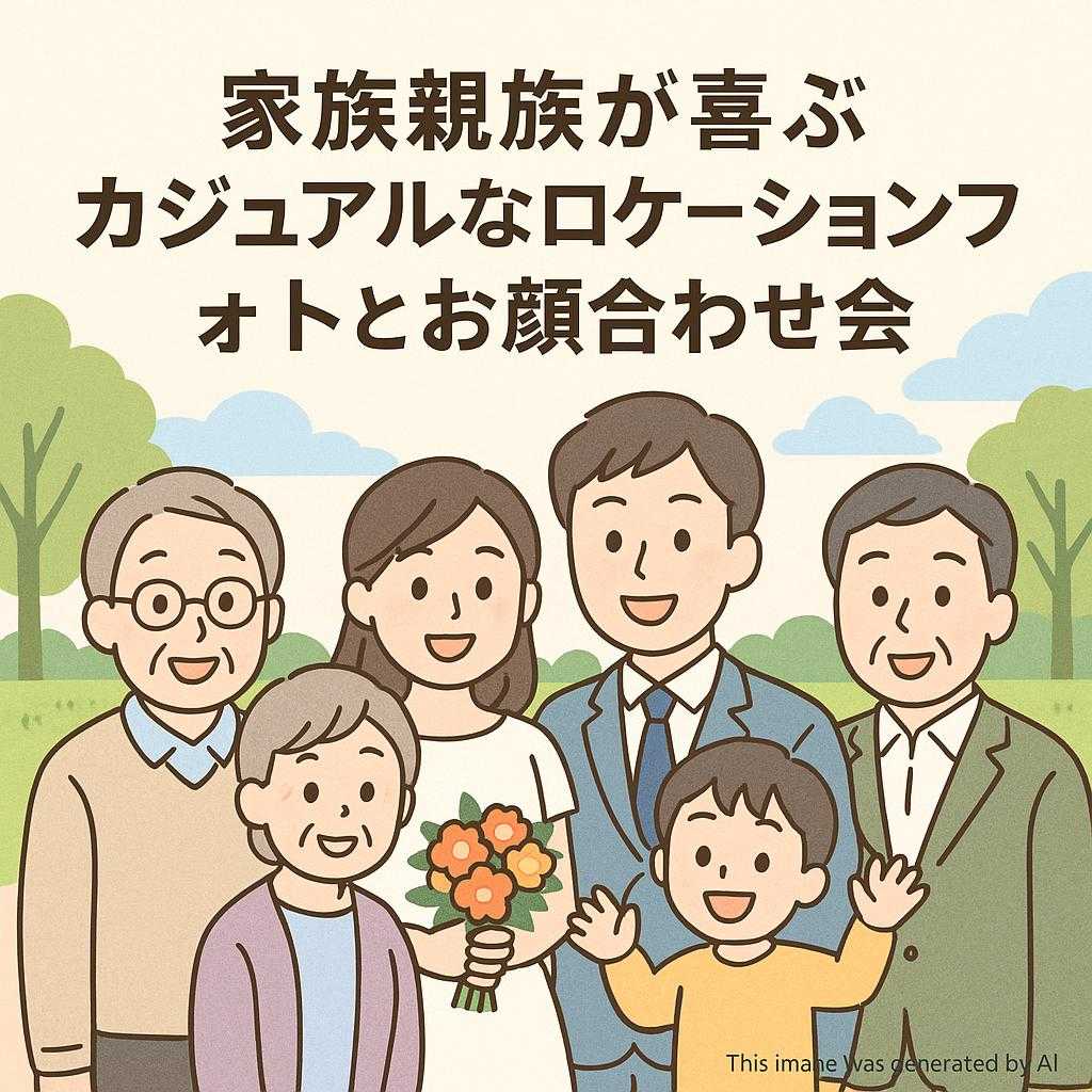 家族親族が喜ぶカジュアルなロケーションフォトとお顔合わせ会