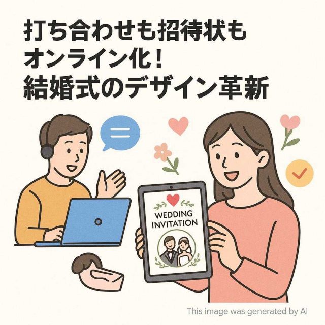 打ち合わせも招待状もオンライン化！結婚式のデザイン革新