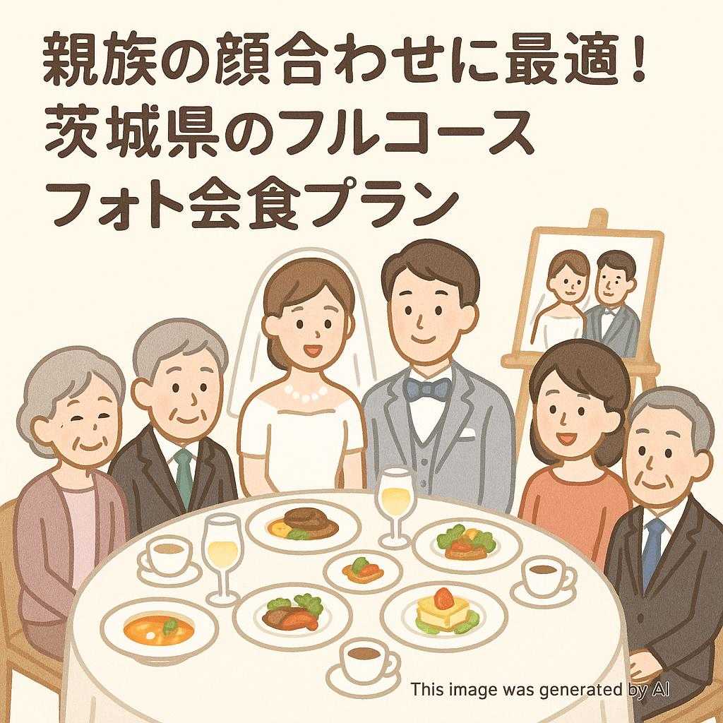 親族の顔合わせに最適！茨城県のフルコースフォト会食プラン