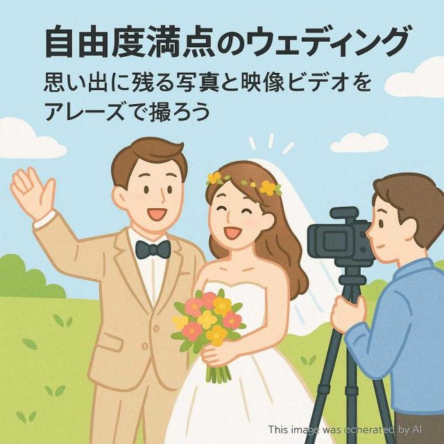 自由度満点のウェディング・思い出に残る写真と映像ビデオをアレーズで撮ろう