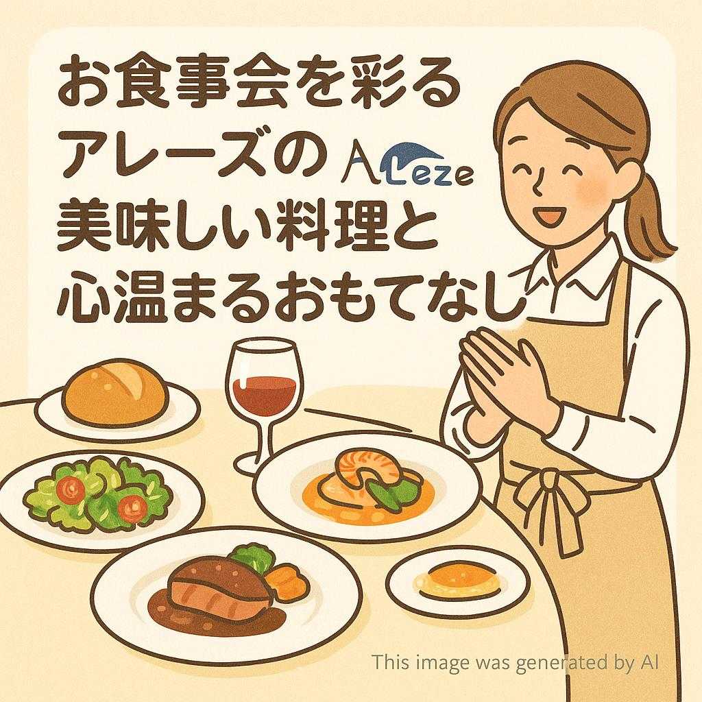 お食事会を彩るアレーズの美味しい料理と心温まるおもてなし